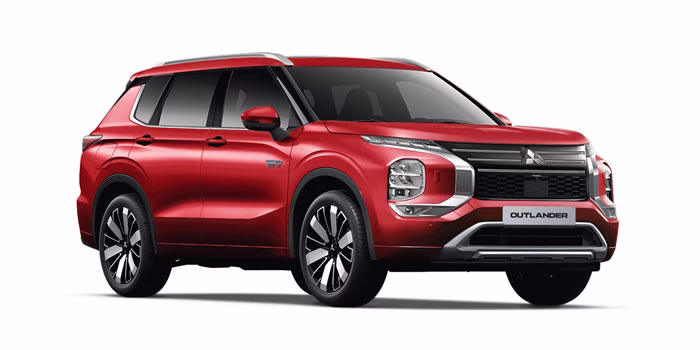Outlander Plug-in Hybrid, rot Seitenansicht