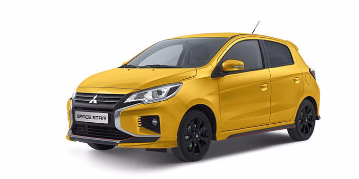 Mitsubishi Space Star in gelb