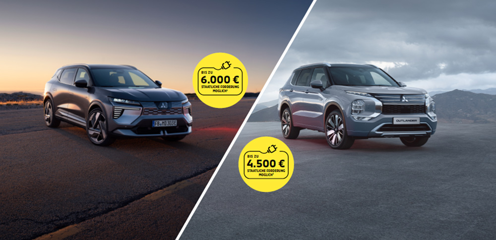 Mitsubishi Eclipse Cross und Outlander - neues Förderprogramm zur Elektromobilität 2026
